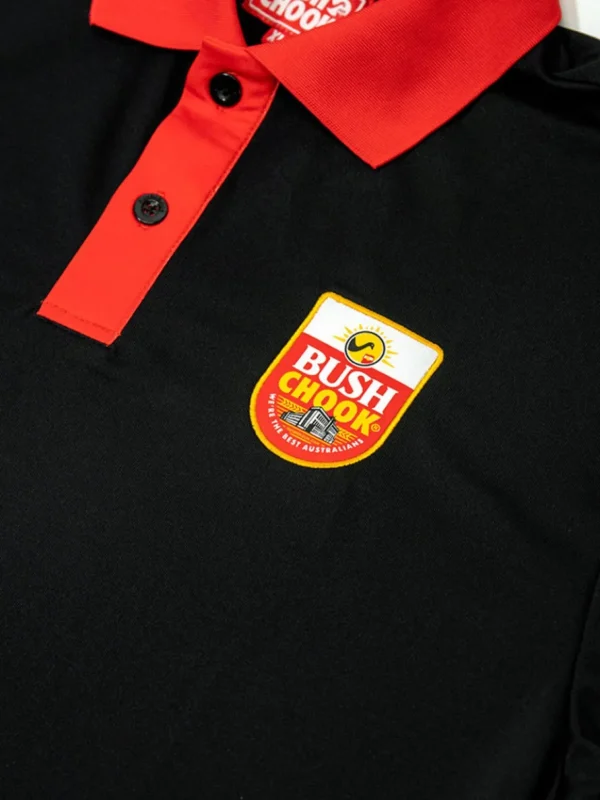 Men Bush Chook Shirts< Shield Polo - Black