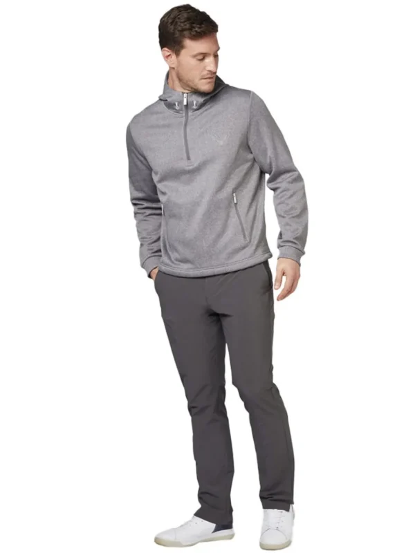 Men Callaway Jumpers< Aquapel Technical Hoodie - Quiet Shade Heather