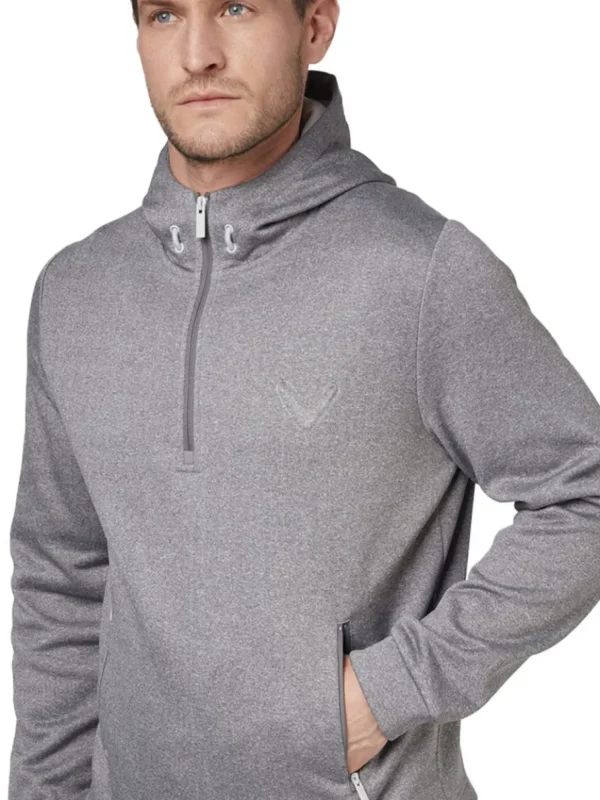 Men Callaway Jumpers< Aquapel Technical Hoodie - Quiet Shade Heather