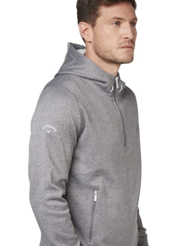 Men Callaway Jumpers< Aquapel Technical Hoodie - Quiet Shade Heather