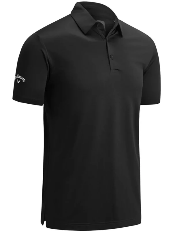 Men Callaway Shirts< Swingtech Solid Polo - Caviar