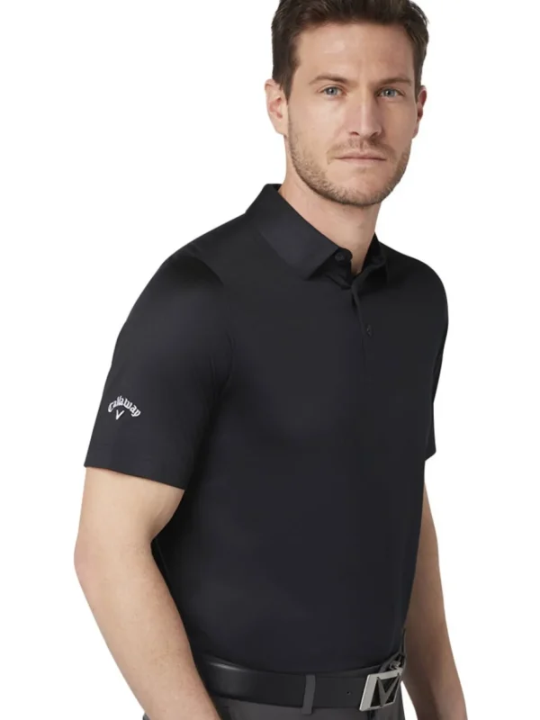 Men Callaway Shirts< Swingtech Solid Polo - Caviar