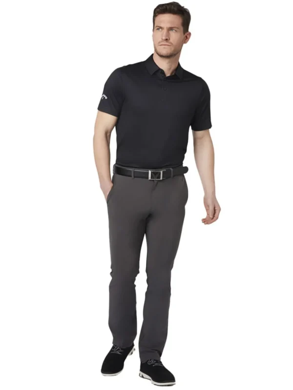 Men Callaway Shirts< Swingtech Solid Polo - Caviar