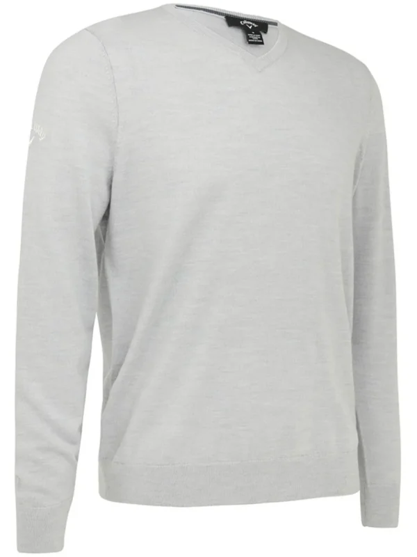 Men Callaway Jumpers< V-Neck Merino Sweater - Pearl Blue