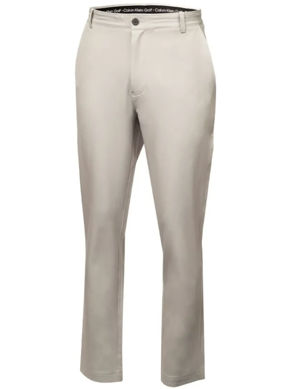 Men Calvin Klein Pants< Bullet Regular Fit Stretch Trouser - Pale Silver