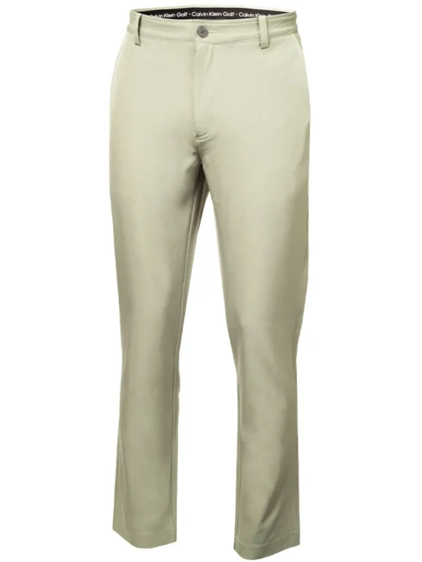 Men Calvin Klein Pants< Bullet Regular Fit Stretch Trouser - Cameo Green