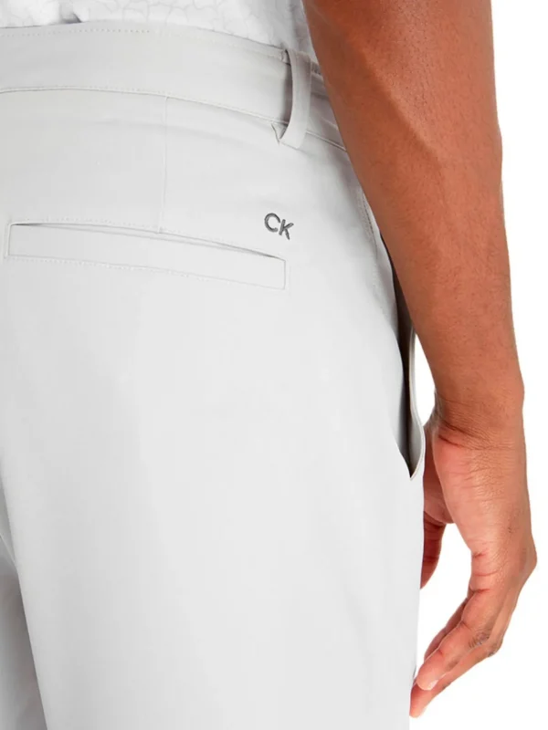 Men Calvin Klein Pants< Bullet Regular Fit Stretch Trouser - Pale Silver