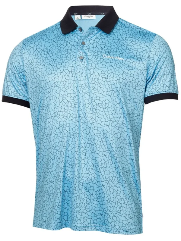 Men Calvin Klein Shirts< Fracture Print Polo - Boy Blue