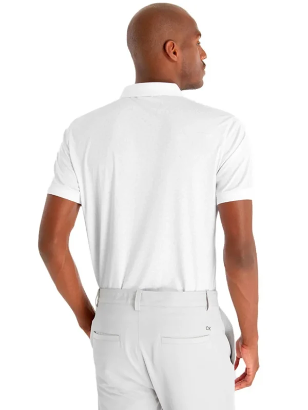 Men Calvin Klein Shirts< Fracture Print Polo - White/Pulse Silver