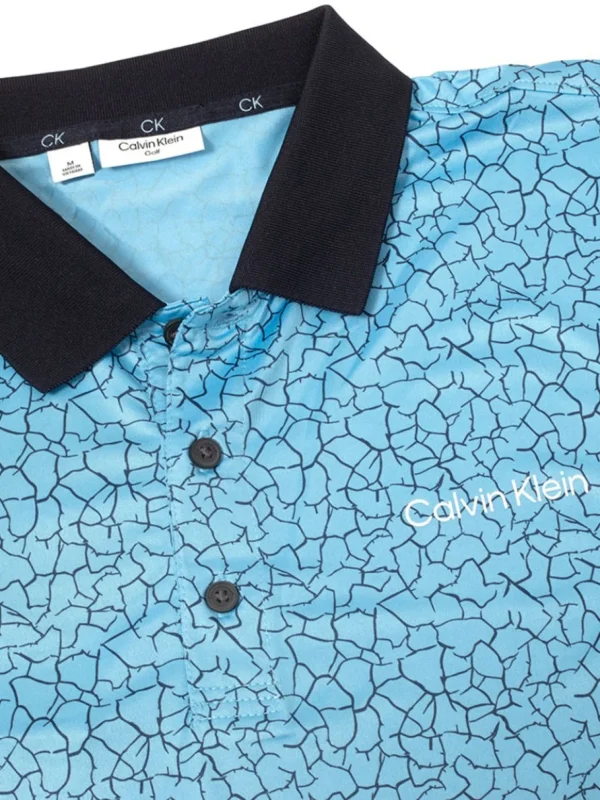 Men Calvin Klein Shirts< Fracture Print Polo - Boy Blue