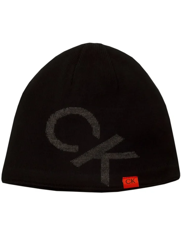 Calvin Klein Beanies & Mitts< Large Monogram Reversible Beanie