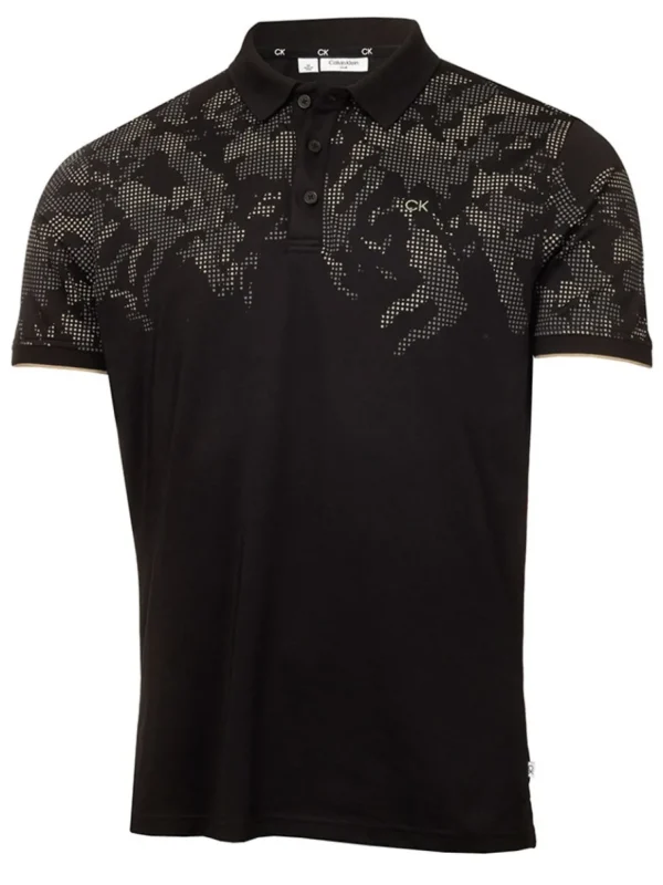 Men Calvin Klein Shirts< Nashua Printed Polo - Black