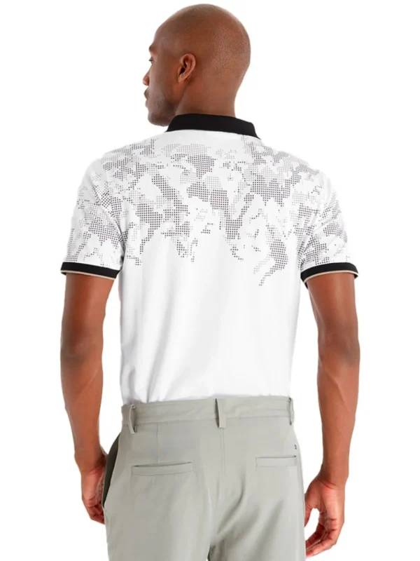 Men Calvin Klein Shirts< Nashua Printed Polo - White/Black