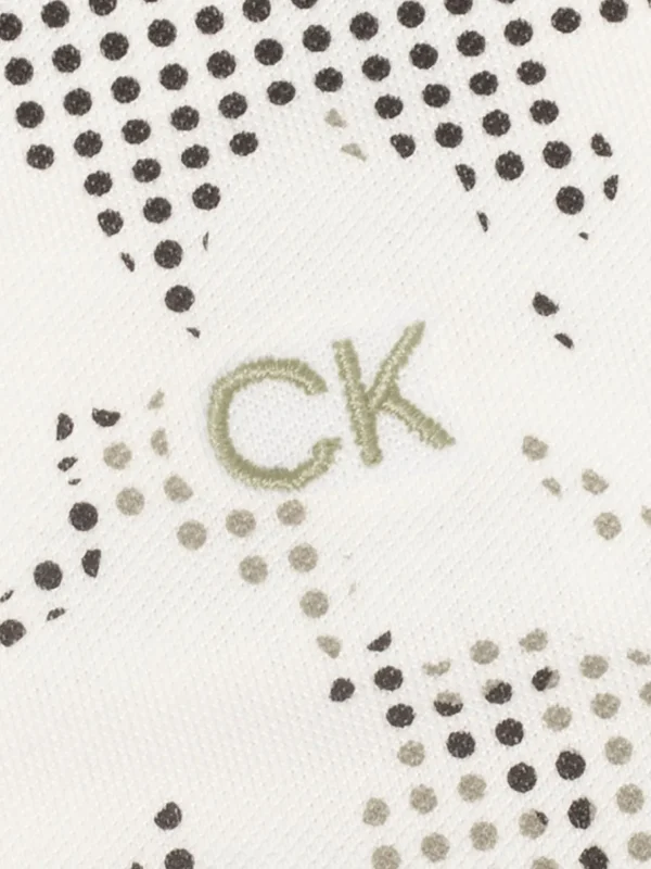 Men Calvin Klein Shirts< Nashua Printed Polo - White/Black