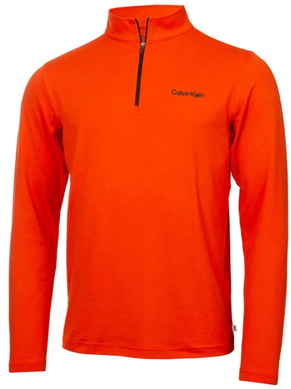 Men Calvin Klein Jumpers< Newport Half Zip - Spicy Orange