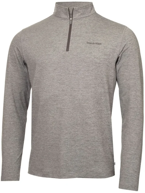 Men Calvin Klein Jumpers< Newport Half Zip - Silver Marl