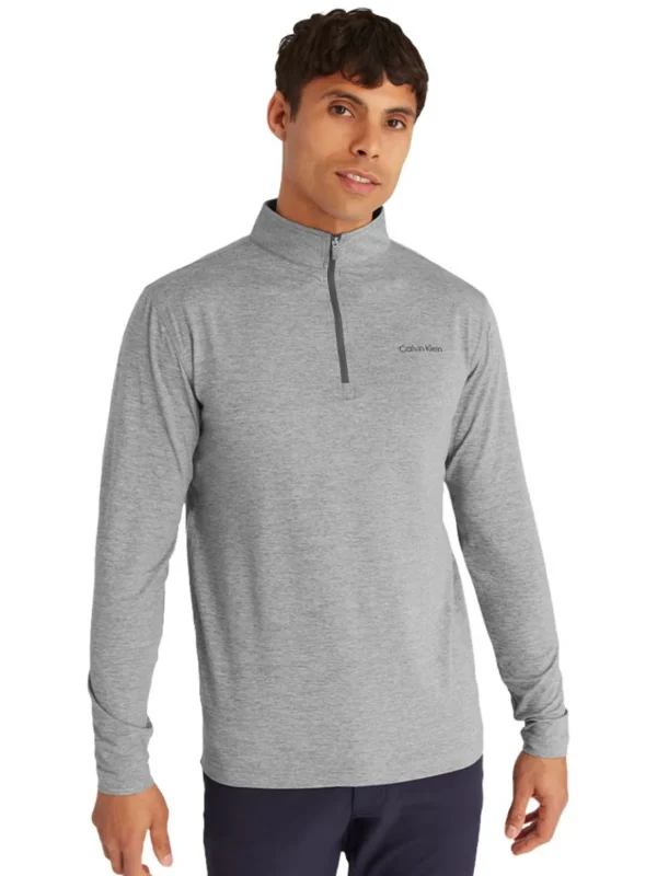 Men Calvin Klein Jumpers< Newport Half Zip - Silver Marl