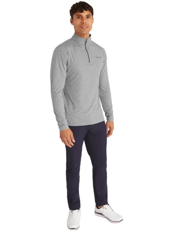 Men Calvin Klein Jumpers< Newport Half Zip - Silver Marl