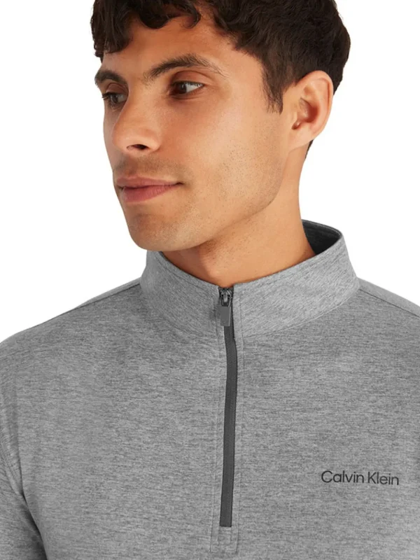 Men Calvin Klein Jumpers< Newport Half Zip - Silver Marl