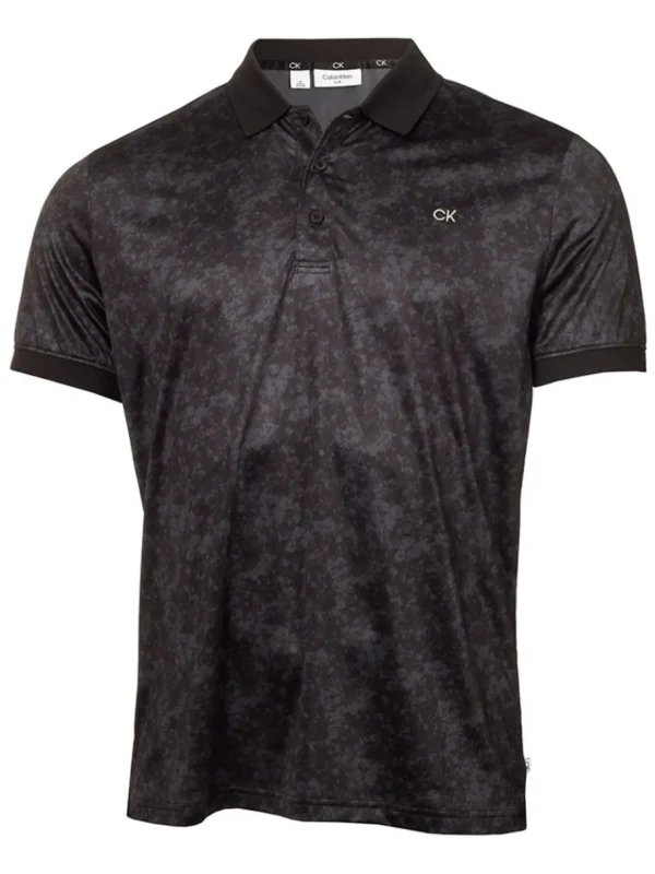 Men Calvin Klein Shirts< Tie Dye Print Polo - Black