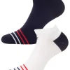 Calvin Klein Socks< W Andrus Tech Socks (2 Pairs) - Navy/White