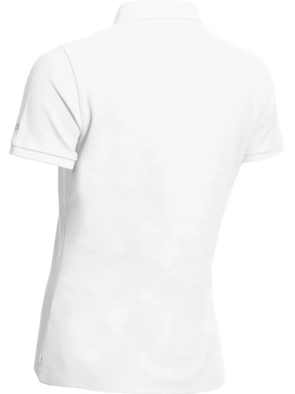 Women Calvin Klein Shirts< W Performance Cotton Pique Polo - White