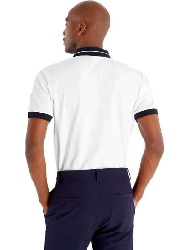 Men Calvin Klein Shirts< Whitman Zipped Polo - White/Navy