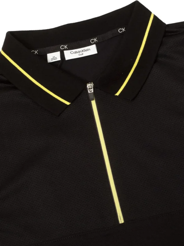 Men Calvin Klein Shirts< Whitman Zipped Polo - Black