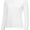 Women Calvin Klein Shirts< Women'S Blair Long Sleeve Polo - White