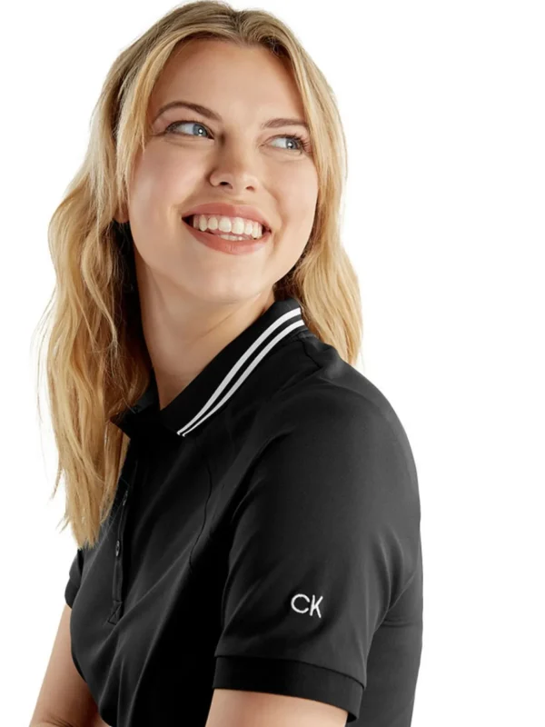 Women Calvin Klein Shirts< Women'S Blair Polo - Black