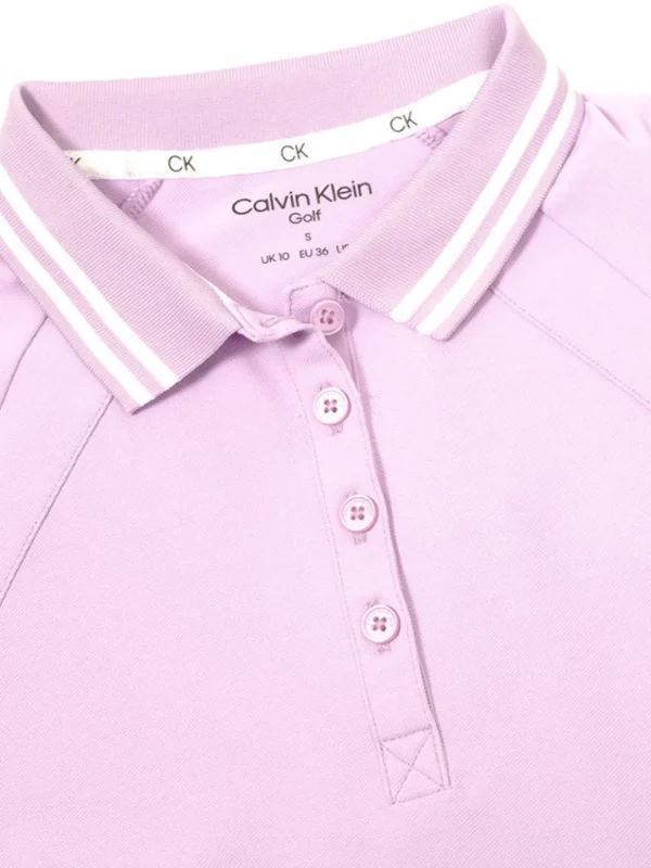 Women Calvin Klein Shirts< Women'S Blair Long Sleeve Polo - Lilac