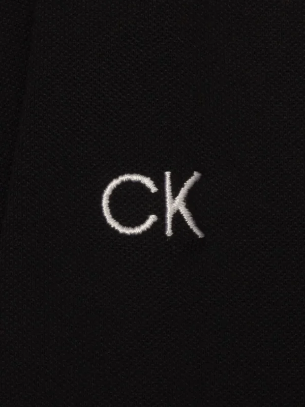 Women Calvin Klein Shirts< Women'S Blair Long Sleeve Polo - Black