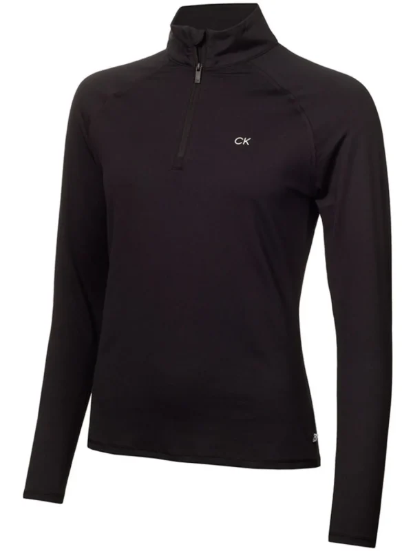 Women Calvin Klein Jumpers< Women'S Bolina 1/4-Zip Mid-Layer - Black