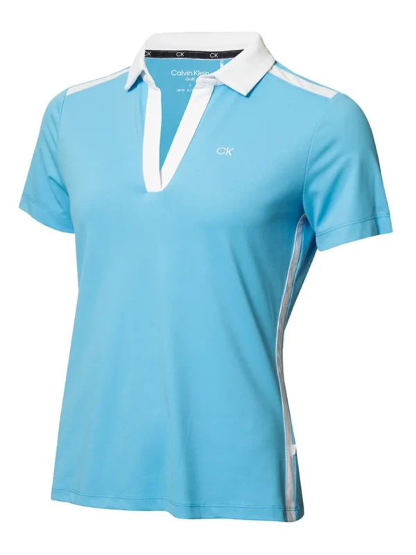 Women Calvin Klein Shirts< Women'S Canisteo Polo - Heritage Blue/White