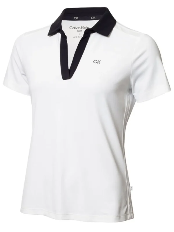 Women Calvin Klein Shirts< Women'S Canisteo Polo - White/Navy