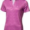 Women Calvin Klein Shirts< Women'S Crackle Polo - Orchid/White