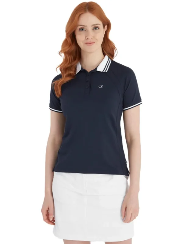 Women Calvin Klein Shirts< Women'S Genesee Polo - Navy/White