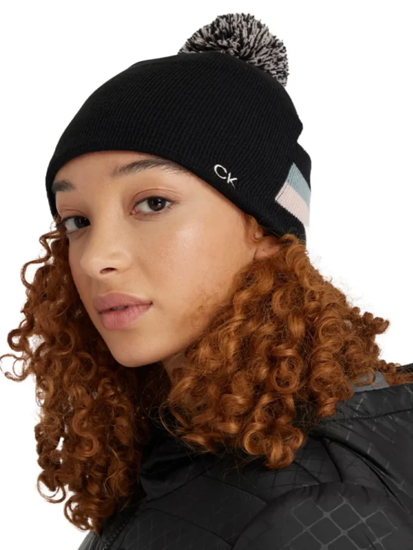 Calvin Klein Beanies & Mitts< Women'S Gorra Bobble Beanie - Black