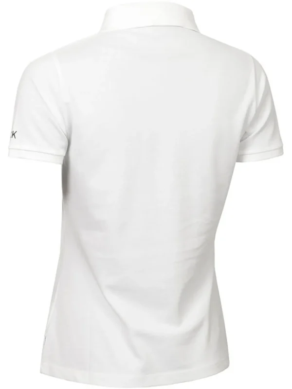 Women Calvin Klein Shirts< Women'S Jenny Open Neck Polo - White