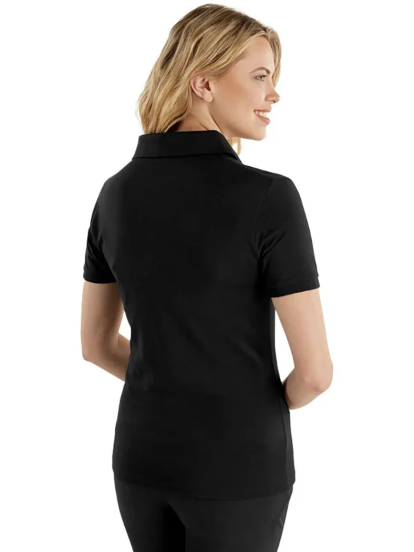 Women Calvin Klein Shirts< Women'S Jenny Open Neck Polo - Black