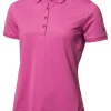 Women Calvin Klein Shirts< Women'S Performance Cotton Pique Polo - Orchid