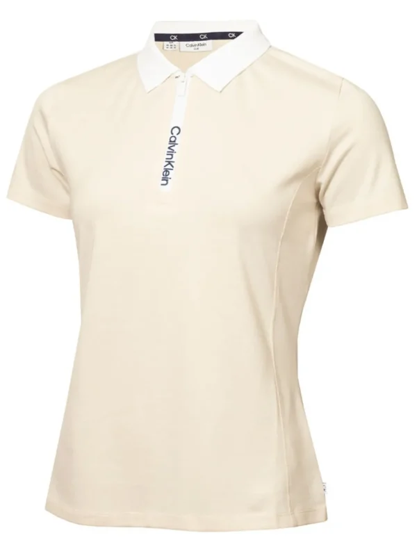 Women Calvin Klein Shirts< Women'S Raquette Polo - Birch/White