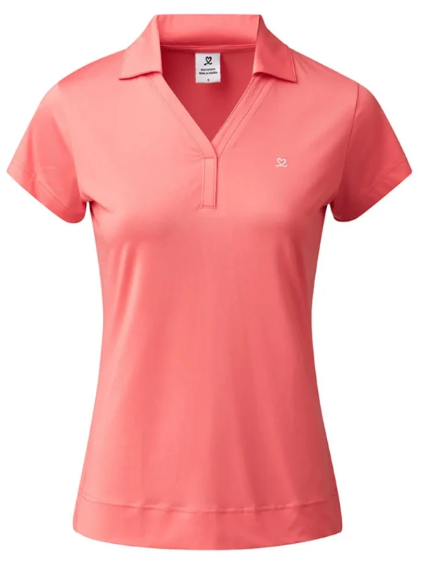 Women Daily Sports Shirts< W Anzio Cap Sleeve Polo - Coral