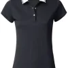 Women Daily Sports Shirts< W Candy Cap Sleeve Polo Shirt - Navy