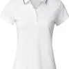 Women Daily Sports Shirts< W Candy Cap Sleeve Polo Shirt - White