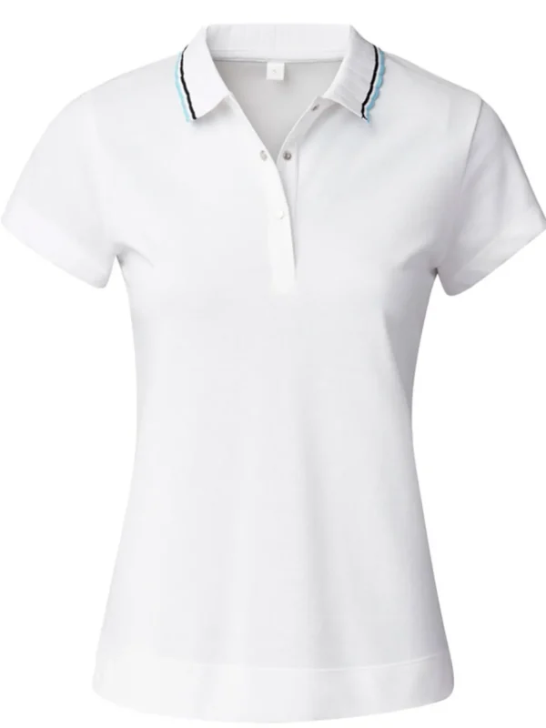 Women Daily Sports Shirts< W Candy Cap Sleeve Polo Shirt - White