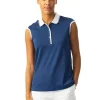 Women Daily Sports Shirts< W Helena Sleeveless Polo Shirt - Spectrum