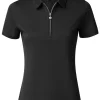 Women Daily Sports Shirts< W Peoria Short Sleeve Polo Shirt - Black