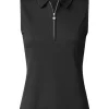 Women Daily Sports Shirts< W Peoria Sleeveless Polo Shirt - Black