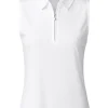 Women Daily Sports Shirts< W Peoria Sleeveless Polo Shirt - White